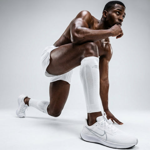 (NEW) E75 Calf Compression Sleeve - White (1 Pair / Unisex)