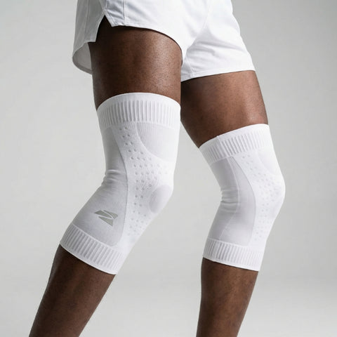 (NEW) E75 Knee Compression Sleeve - White (1pair / Unisex)