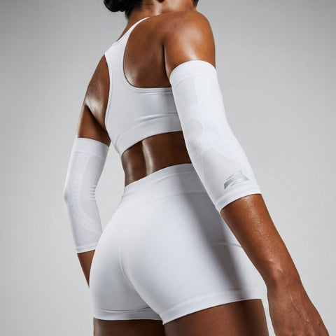 E75 Elbow Compression Sleeve - White (1pair / Unisex)