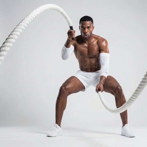 E75 Elbow Compression Sleeve - White (1pair / Unisex)