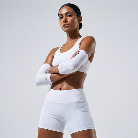 E75 Elbow Compression Sleeve - White (1pair / Unisex)