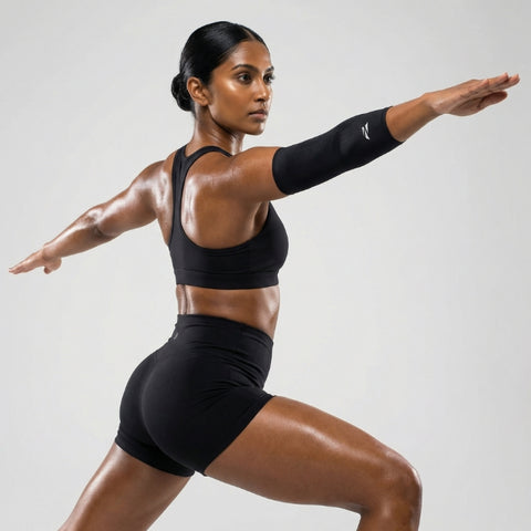 E75 Elbow Compression Sleeve - Black (Right or Left / Unisex)