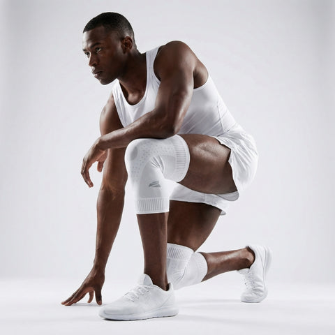(NEW) E75 Knee Compression Sleeve - White (1pair / Unisex)