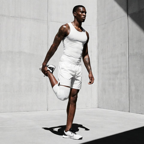 (NEW) E75 Knee Compression Sleeve -White (Right or Left / Unisex)