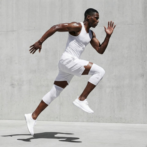 (NEW) E75 Knee Compression Sleeve - White (1pair / Unisex)