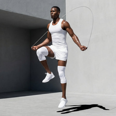 (NEW) E75 Knee Compression Sleeve - White (1pair / Unisex)
