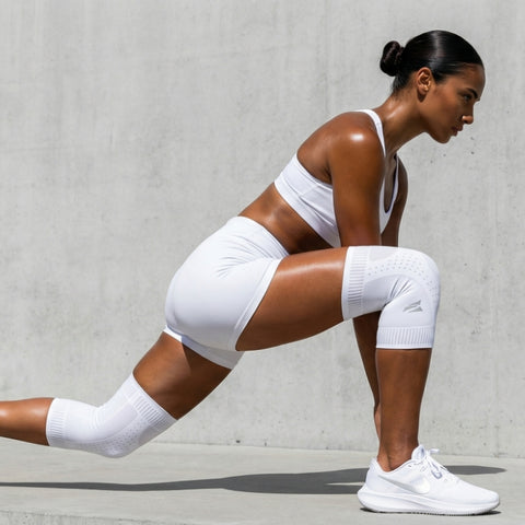 (NEW) E75 Knee Compression Sleeve - White (1pair / Unisex)