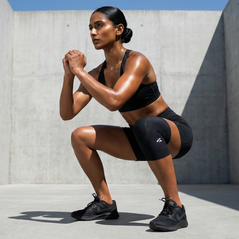 (NEW) E75 Knee Compression Sleeve -Black (Right or Left / Unisex)