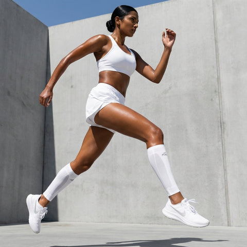 (NEW) E75 Calf Compression Sleeve - White (1 Pair / Unisex)