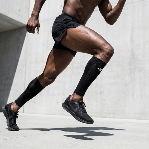 (NEW) E75 Calf Compression Sleeve - Black (1 Pair / Unisex)